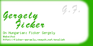gergely ficker business card